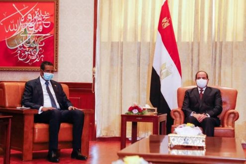النائب الأول لرئيس مجلس السيادة الإنتقالي يلتقي الرئيس المصري