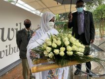 وزيرة الخارجية تزور متحف الإبادة الجماعية بكيغالي