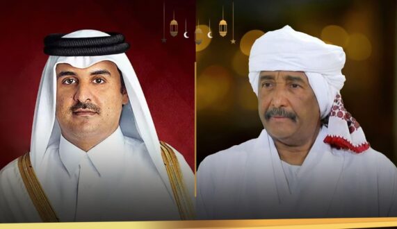البرهان يبعث برقية تهنئة الأمير دولة قطر بمناسبة عيد الفطر المبارك