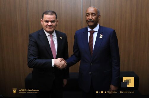رئيس مجلس السيادة يلتقي رئيس حكومة الوحدة الوطنية الليبية