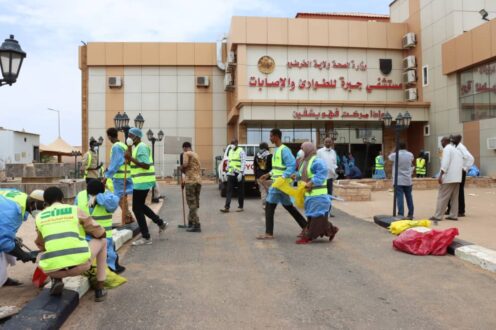 ضربة بداية لإعادة تشغيل مستشفى جبرة للطوارئ والإصابات بالخرطوم